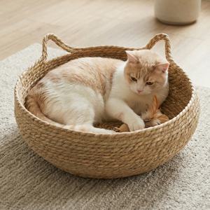 행복한댕냥이 라탄 고양이 하우스