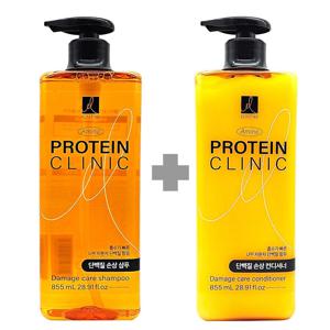 아미노 프로틴 클리닉 단백질 손상케어샴푸+손상컨디셔너 린스 / 855ml