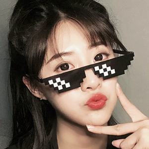 쓸데 쓸모없는 웃긴선물 8비트 모자이크 픽셀 안경 선글라스