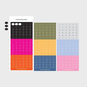 Oval day number sticker 숫자 다꾸 스티커 씰스티커
