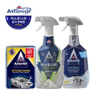 곰팡이 클리너 750ml+베스룸 클리너 750ml+키친 샤인 클리너 450g 3종세트
