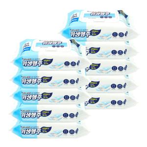 세균닦는 위생행주 80매x10개 / 일회용 주방물티슈 손걸레