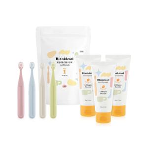 1단계 실속세트(애플망고향 치약 3EA+1단계 먼슬리 실속팩(12P))