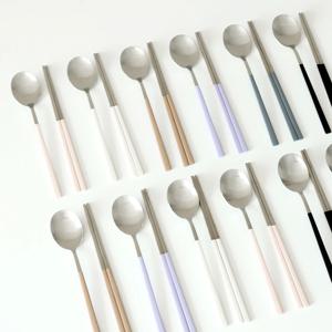 1+1 루엔 스텐 304 슬림 수저세트 6color 숟가락 젓가락
