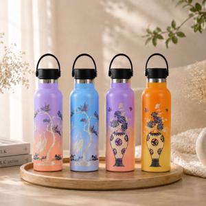 오색 자개 아트 텀블러 (화병,송학) 스테인리스 자개텀블러