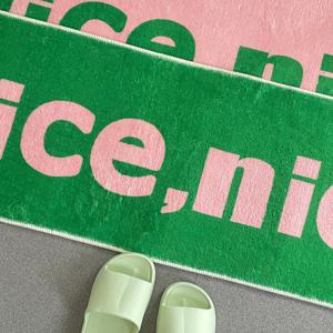 Nice 레터링 발매트 욕실 주방 현관 침실 베란다 바닥매트 발판 나이스 글자