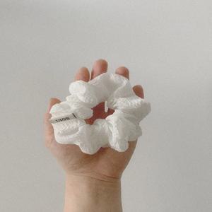 퓨어 시어서커 스크런치 헤어슈슈 곱창머리끈 여름 머리끈