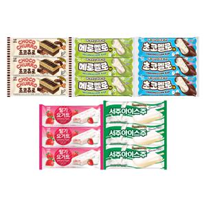 서주 아이스크림 (초코츄로+아이스주+딸기요거트+메로멜로+초코멜로)x3개
