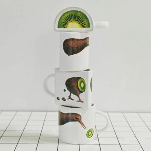 키위 하프 머그 2P 세트 (전용 박스 포장) 240ml 세라믹