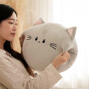 안아주라냥 고양이 안고자는 애착 베개 인형 핸디포켓 모찌 쿠션