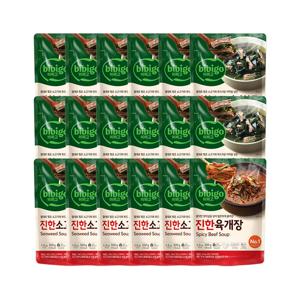 비비고 진한 소고기미역국 500g x17개+진한 육개장 500g x1개