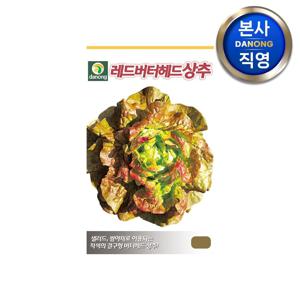 레드 버터헤드 상추 씨앗 1g . 유럽 샐러드 쌈 채소 루비볼 상추씨 적색 결구형