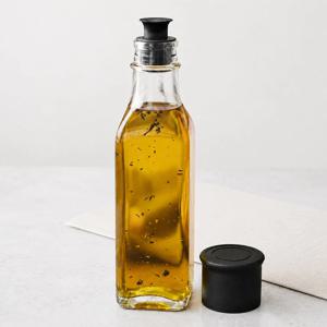 헥사 꾹꾹 국산 오일병 참기름병 실리콘뚜껑 120ml 사각 투명 (FN120S)
