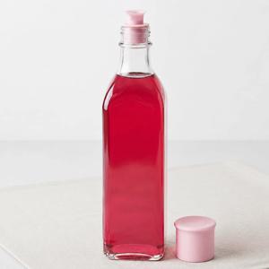 헥사 꾹꾹 국산 오일병 참기름병 실리콘뚜껑 300ml 사각 투명 (FN300S)