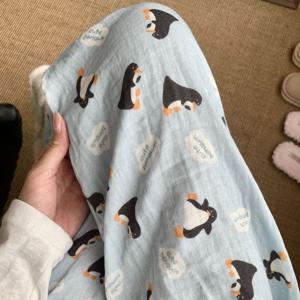 잠옷 바지 순면 펭귄 이중거즈 사계절 홈웨어 1color