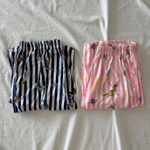 잠옷 바지 국산 디즈니 정품 치즈원단 피터팬 스트라이프 프릴 사계절 파자마 2color