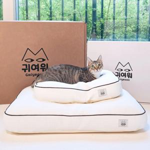 냥방쿠 강아지 고양이 방석 쿠션 오가닉코튼 순면 논슬립 국내제작 M/XL