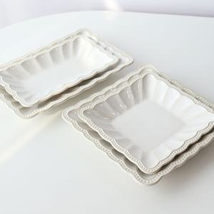 미뉴엣 빈티지 그릇 25cm 직사각접시 1p 긴 접시