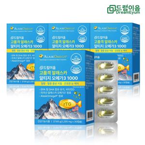 고품격 알래스카 알티지 오메가3 1000 1255mg x 30캡슐 4박스 4개월분