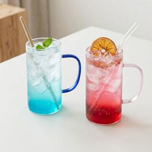 소소 내열유리 컬러핸들 머그컵 700ml 2P 세트