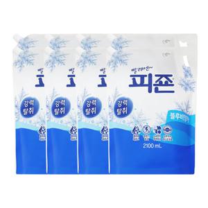 피죤 섬유유연제 블루비앙카 리필 2.1L 2입 x4