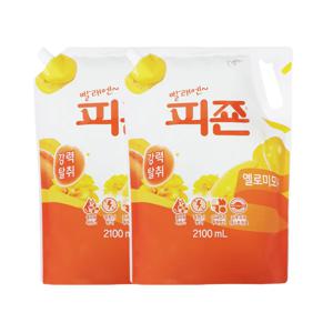 피죤 섬유유연제 옐로미모사 리필 2.1L 2입