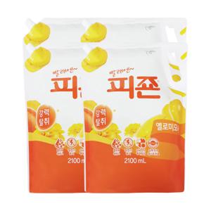 피죤 섬유유연제 옐로미모사 리필 2.1L 2입 x2
