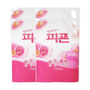 피죤 섬유유연제 핑크로즈 리필 2.1L 2입 x2