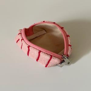 미니 테리 파우치 Red Pink 키링 파우치 여행용 파우치