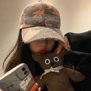 밀리터리 빈티지볼캡 여성 자수 로고 야구모자