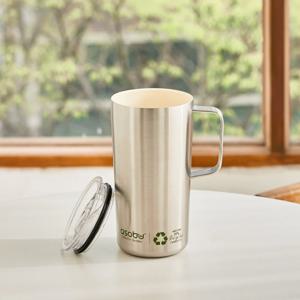 세라믹 스텐 진공 보온보냉 타워 머그컵 리사이클 600ml
