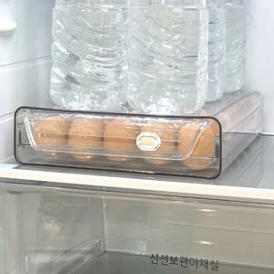 한판쏙 날짜관리가능한 클리어 냉장고 서랍 계란 보관함 에그 트레이 30구