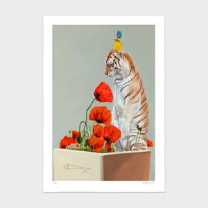 남지형 Symbiosis / 판화 작품 거실 아이방 인테리어 호랑이 그림 액자 소품