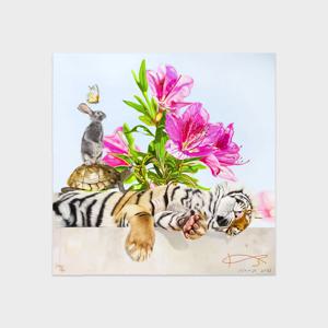 남지형 Symbiosis / 판화 작품 거실 아이방 인테리어 호랑이 그림 액자 소품