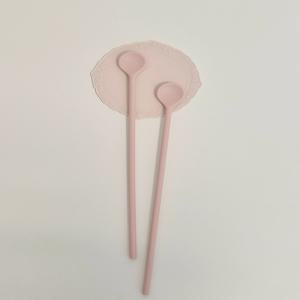 핑크 실리콘 롱 티스푼 머들러 홈카페 하이볼 칵테일용