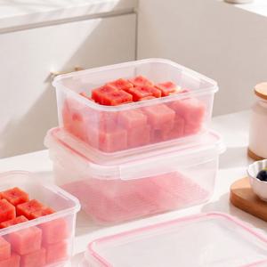 무르지 않는 깍둑 수박 보관 물빠짐 트레이 밀폐용기 2L 2개
