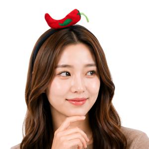 고추머리띠 웃긴파티머리띠 이벤트 응원 코믹 헤어밴드 사진촬영 소품