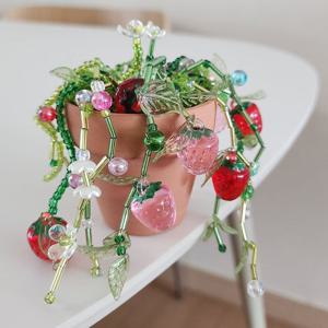 자체제작 비즈식물 딸기 만들기 DIY 키트 화분