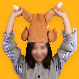 통닭 닭다리 이벤트 치킨 모자 (춤추는 닭다리)