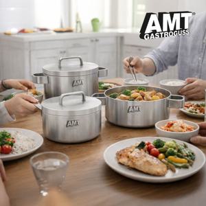 AMT 통5중 더마스터 스테인리스 편수 양수 전골 냄비 3종세트
