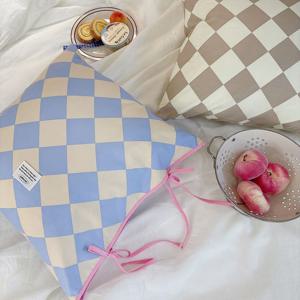 코코 지퍼 / 리본 쿠션 방석 커버 쇼파쿠션 2size, 2colors