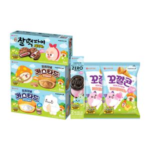 메이플스토리 5종(카스타드 피넛버터,순우유,찰떡파이,쿠앤크 샌드,꼬깔콘)