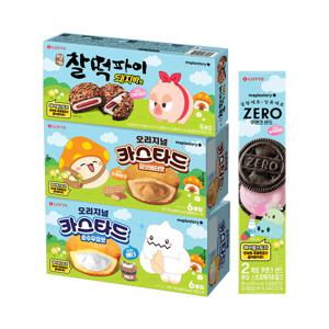 메이플스토리 4종(카스타드 피넛버터,순우유,찰떡파이,쿠앤크 샌드)