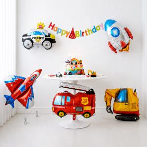 소방차 경찰차 우주선풍선 생일파티용품 가랜드 셀프촬영 홈파티 풀세트