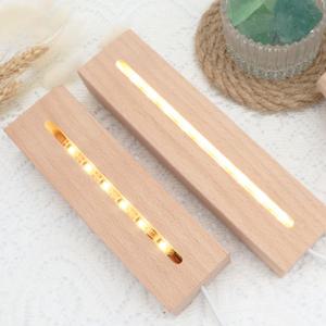 LED 우드 조명 받침대 아크릴 나무받침대 15CM 무드등 인테리어용품 소품 부자재