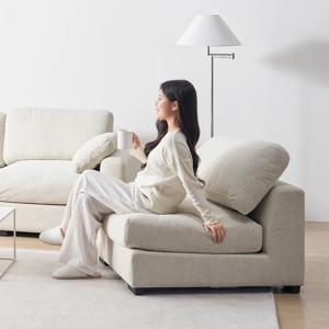 쿠폰가 105,730원 / 라비엔 아쿠아텍스 패브릭 모듈 1인 암리스 소파 (스툴추가)