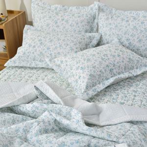 르블랑 시어서커 베개커버 2color 로맨틱 잔꽃
