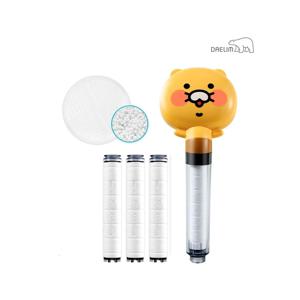 대림 디클린 카카오 샤워기(춘식이)+항균 플러스 리필필터(3개입)+세라믹볼 SET