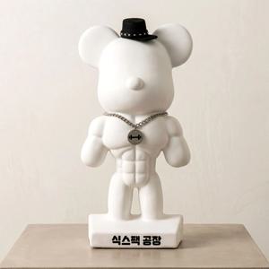 근육 베어브릭 방향제 차량용 송풍구 석고 장식 인테리어 소품 선물용 사무실 책상