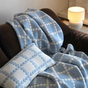 블라썸 체크 코튼모달 3중직 블랭킷 (3colors)